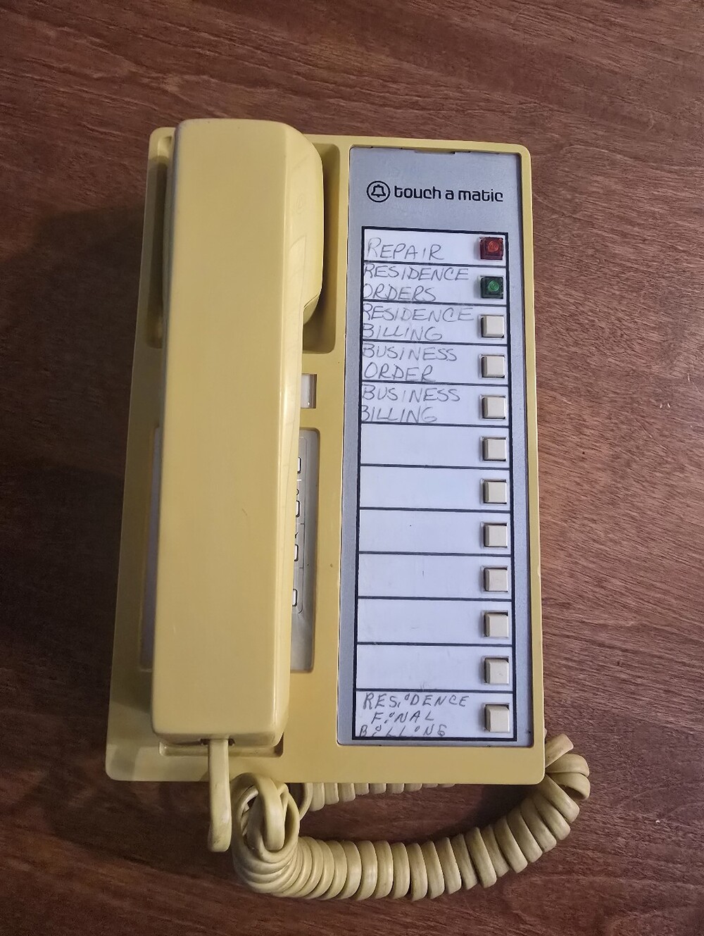VTG Western Electric Touch A Matic Harvest Gold Retro Phone 70s MOD Untested MCM